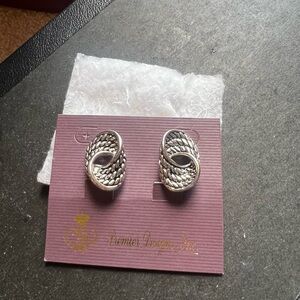Silver Interlocking Hoop Earrings premier designs vintage